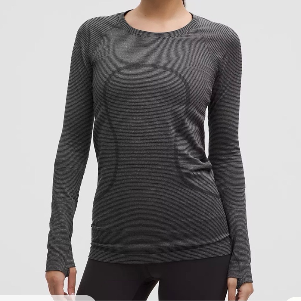 Lululemon Swiftly Tech Long-Sleeve Shirt - size 6 Women's Gray Long Sleeve Top